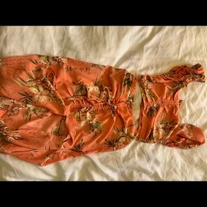 Coral Two Piece Long Skirt Set